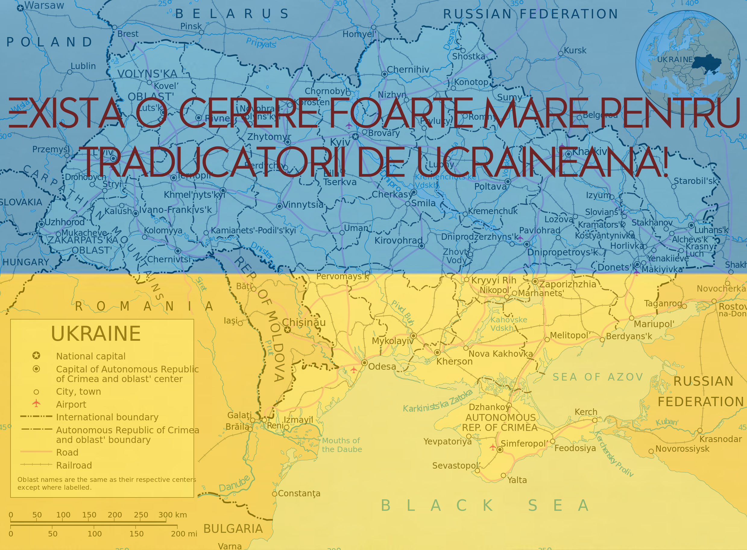 Exista o cerere foarte mare pentru traducatorii de ucraineana ( AQT )!